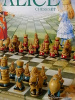 Alice In Wonderland Hand Decorated Theme Chess Set - Including Fully Illustrated Chess Board