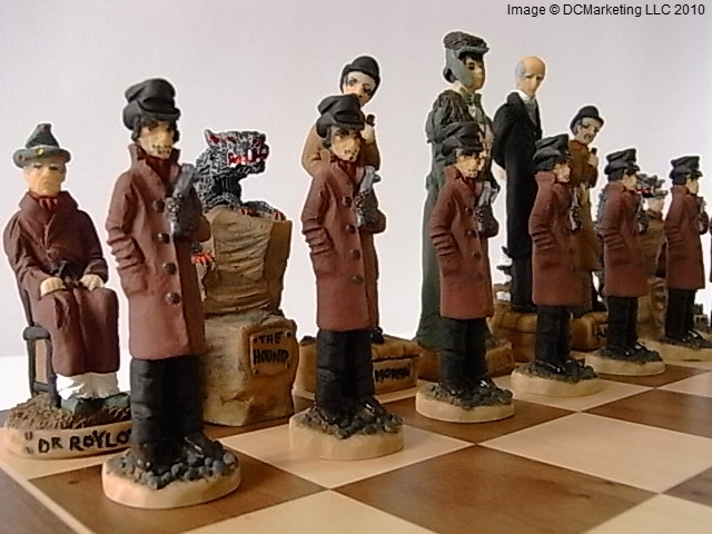 Hand Painted Resin WWII Chess Set